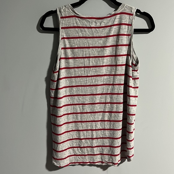 Madewell Grey and Red Anthem Striped Tank Top - Picture 4 of 5